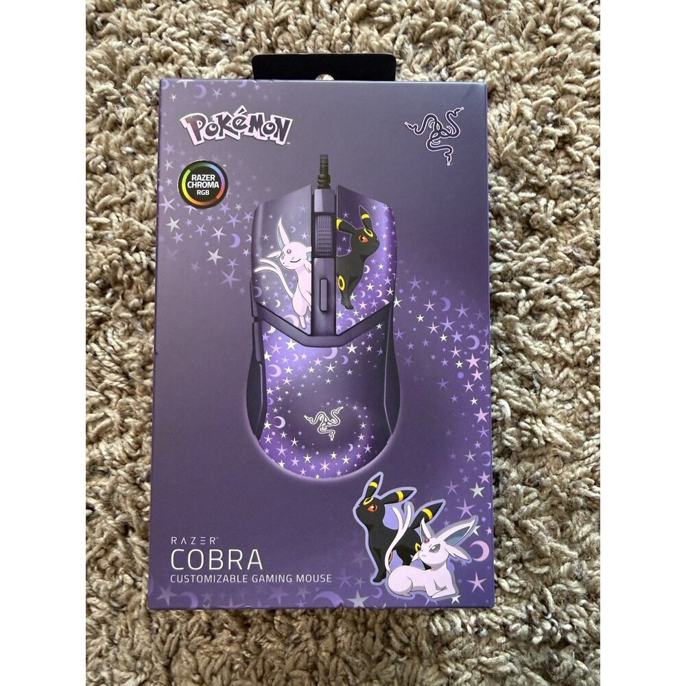 🔥NEW🔥 Authentic Pokemon x Razer 2026 Cobra Mouse Espeon & Umbreon Edition